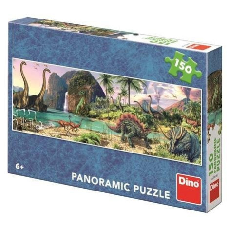 Puzzle Dinosauři u jezera 150 dílků panoramic Dino Toys s.r.o.