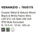 NOVA LUCE závěsné svítidlo VENANZIO měděný kov a přírodní dřevo E14 1x5W IP20 bez žárovky 760517