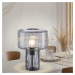PAUL NEUHAUS stolní lampa, sklo, kouřová černá, designová, E27