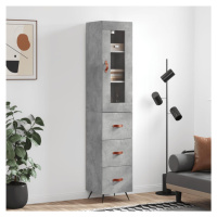 vidaXL Skříň highboard betonově šedá 34,5x34x180 cm kompozitní dřevo