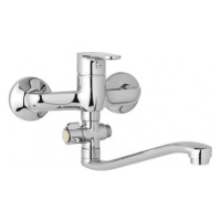 JB Sanitary Tira D10 37 20 - Nástěnná umyvadlová a sprchová baterie 150 mm, otočný přepínač, bez