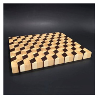 AMADEA Dřevěné prkénko servírovací mozaika, masivní dřevo- spárovka ze 3 druhů dřevin, 29x27x2,5