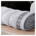 Bavlněný froté ručník s bordurou LUXURY 50x90 cm, světle šedá, 500 gr Mybesthome
