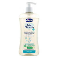 CHICCO Baby Moments Šampon jemný na vlasy a tělo s dávkovačem 500ml