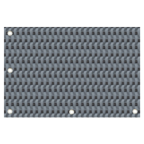 Balkonová ratanová zástěna s očky LATVIA, šedá/černá, výška 90 cm šířka různé rozměry 750 g/m2 M MyBestHome PRO