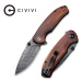 Civivi Pintail C2020DS-2 Cuibourtia Wood Damascus