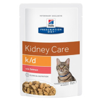 Hill's Prescription Diet k/d Kidney Care krmivo pro kočky , losos - v hliníkovej kapsičke 12 x 8