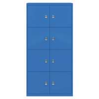 BISLEY LateralFile™ Lodge, s 8 uzamykatelnými boxy, výška vždy 375 mm, modrá