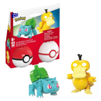 Mattel mega construx pokémon bulbasaur & psyduck 63 dílků, hxp14