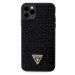 Zadní kryt Guess Rhinestones Triangle Metal Logo pro Apple iPhone 11 Pro Max, černá