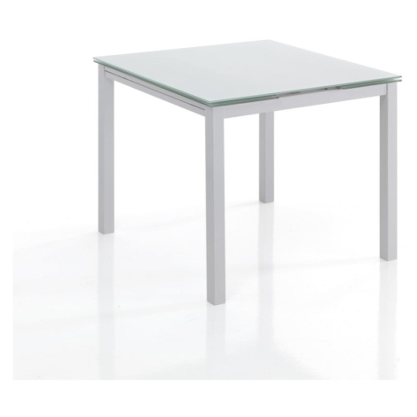 Rozkládací jídelní stůl se skleněnou deskou 90x90 cm New Daily – Tomasucci