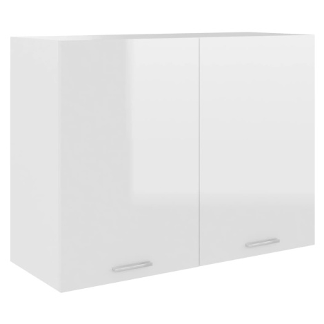 vidaXL Horní skříňka Lyon bílá vysoký lesk 80x31x60cm kompozitní dřevo