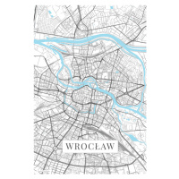 Mapa Wroclaw white, POSTERS, (26.7 x 40 cm)