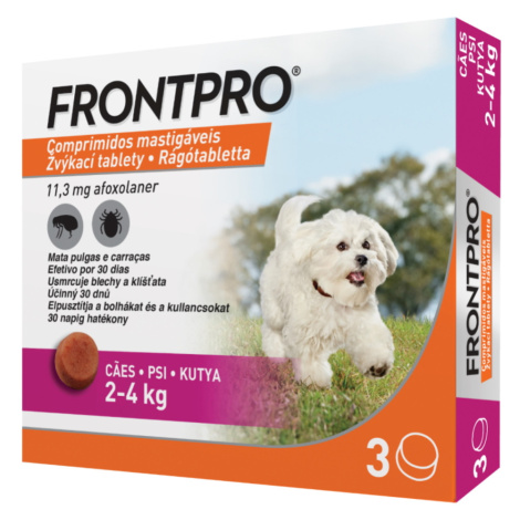 FRONTPRO® antiparazitární žvýkací tablety pro psy (2-4 kg) 11,3 mg 3 kusy