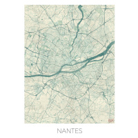 Mapa Nantes, Hubert Roguski, 30 × 40 cm