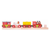 Bigjigs Rail Vláček farma + 3 koleje