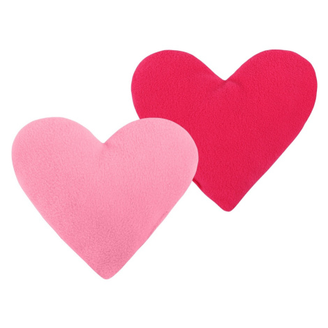 Bellatex Tvarovaný polštářek Srdce sada 2 ks růžová, 18 x 20 cm