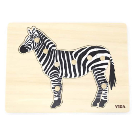 Dřevěná montessori vkládačka - zebra Viga