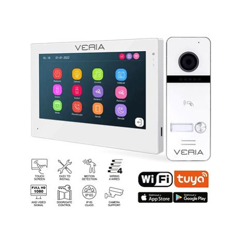 SET Videotelefon VERIA 3001-W (Wi-Fi) bílý + vstupní stanice VERIA 301