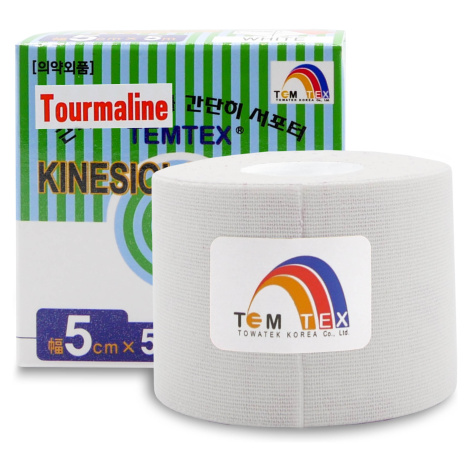 TEMTEX Kinesio tape Tourmaline, bílá tejpovací páska 5cm x 5m