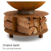 Blumfeldt Savage 2.0, kulaté ohniště s grilem, O 60 cm, stabilní podstavec, prostor na dřevo