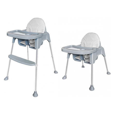 Dětská jídelní židlička 2v1 Brenna EcoToys šedá