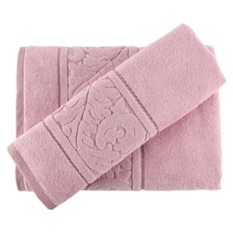 Sada růžového ručníku a osušky Sultan FOUTASTIC
