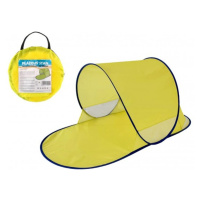 Teddies Stan plážový s UV filtrem 140x70x62cm samorozkládací polyester/kov ovál žlutý v látkové 