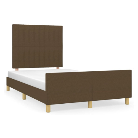 vidaXL Rám postele bez matrací tmavě šedá 120x190 cm textil