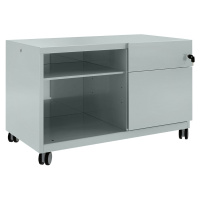 BISLEY Pojízdný kontejner s policemi Note™ CADDY, v x š x h 563 x 900 x 490 mm, vpravo 1 univerz