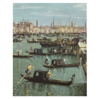 Obrazová reprodukce Gondoliers near the Entrance to the Grand Canal and the church of Santa Mari