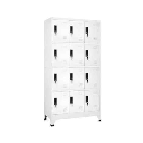Shumee Uzamykatelná skříň - bílá, 90 × 45 × 180 cm, ocel, 339812