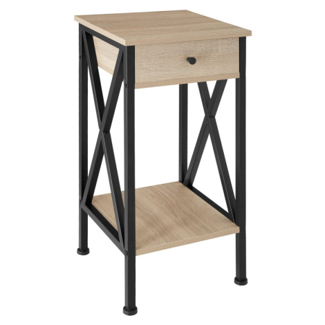 tectake 404451 odkládací stolek dayton 35x35x70,5cm - Industrial světlé dřevo, dub Sonoma - Indu
