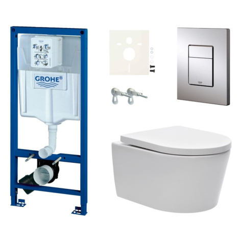 Cenově zvýhodněný závěsný WC set Grohe do lehkých stěn / předstěnová montáž+ WC SAT Brevis SIKOG