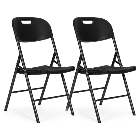 MODERNHOME Sada 2 ks skládacích cateringových židlí DEHO černá