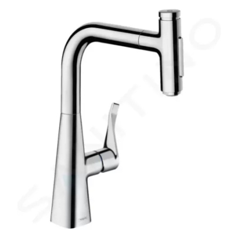 HANSGROHE M71 Dřezová baterie Metris Select s výsuvnou sprškou, chrom 73822000