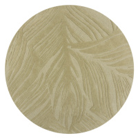 Flair Rugs koberce Kusový koberec Solace Lino Leaf Sage kruh - 160x160 (průměr) kruh cm