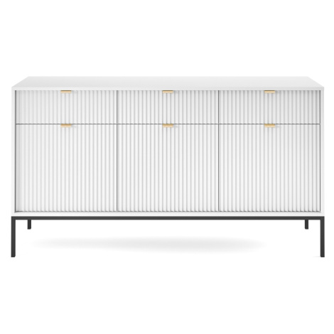 Piaski Komoda Nova 154 cm bílá/černá