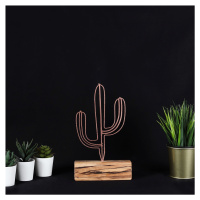 Hanah Home Kovová dekorace Cactus Mini 24 cm bronzová