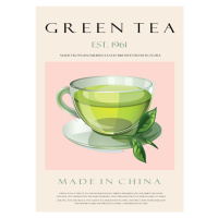 Ilustrace Green Tea Est. 1961, Rikke Londager Boisen, (30 x 40 cm)