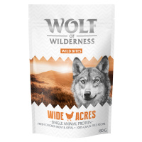 Výhodné balení Wolf of Wilderness Snack - Wild Bites 3 x 180 g - Wide Acres - kuřecí