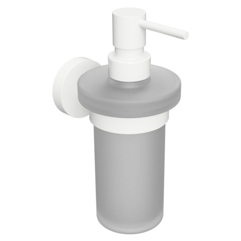 Sapho X-Round White dávkovač mýdla 230 ml mléčné sklo bílá XR101W