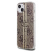 Guess IML 4G Gold Stripe kryt iPhone 15 hnědý