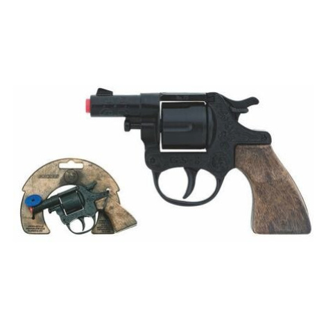 Gonher Alltoys policejní revolver kovový černý 8 ran