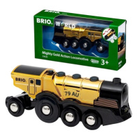 BRIO Mohutná zlatá akční lokomotiva na baterie