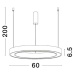 NOVA LUCE závěsné svítidlo ELOWEN LED hliník a akryl černá Epistar SMD2835 40W 3000K stmívatelné