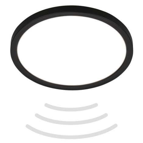 BRILO 7524415 Move LED stropní svítidlo s pohybové čidlo, přímé a nepřímé osvětlení, IP44, černá Briloner