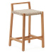 Dřevěná zahradní barová židle v přírodní barvě Giverola – Kave Home