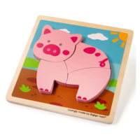 Bigjigs Toys Vkládací puzzle Prasátko