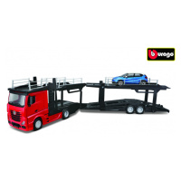 Bburago STR FIRE Multicar Carrier Volvo FH16 w/Land Rover LRX C 1:43